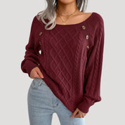 Women’s cable knit jumper soft knitted winter style