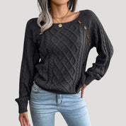 Women’s cable knit jumper soft knitted winter style