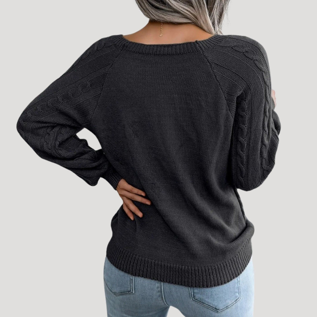 Women’s cable knit jumper soft knitted winter style