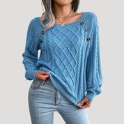Women’s cable knit jumper soft knitted winter style