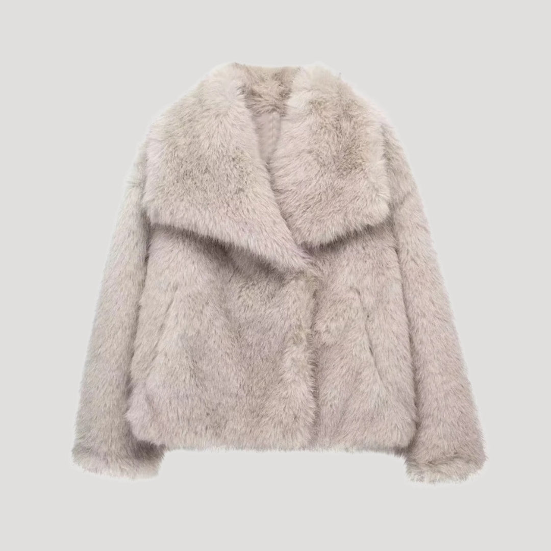 Women's luxury faux fur coat