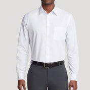 Men’s long sleeve formal button front work shirt