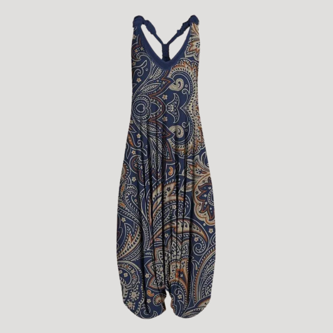 Women’s wide leg printed harem jumpsuit