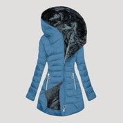 Winter hooded puffer coat