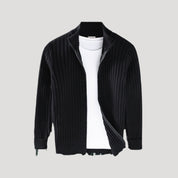 Men’s chunky knit winter zip up cardigan jacket