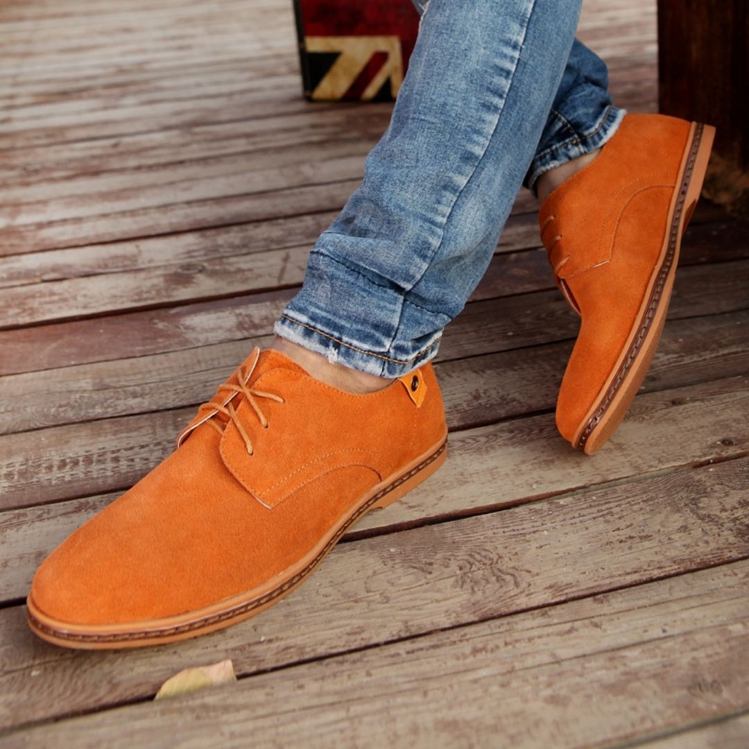 Men’s smart suede lace up derby shoes