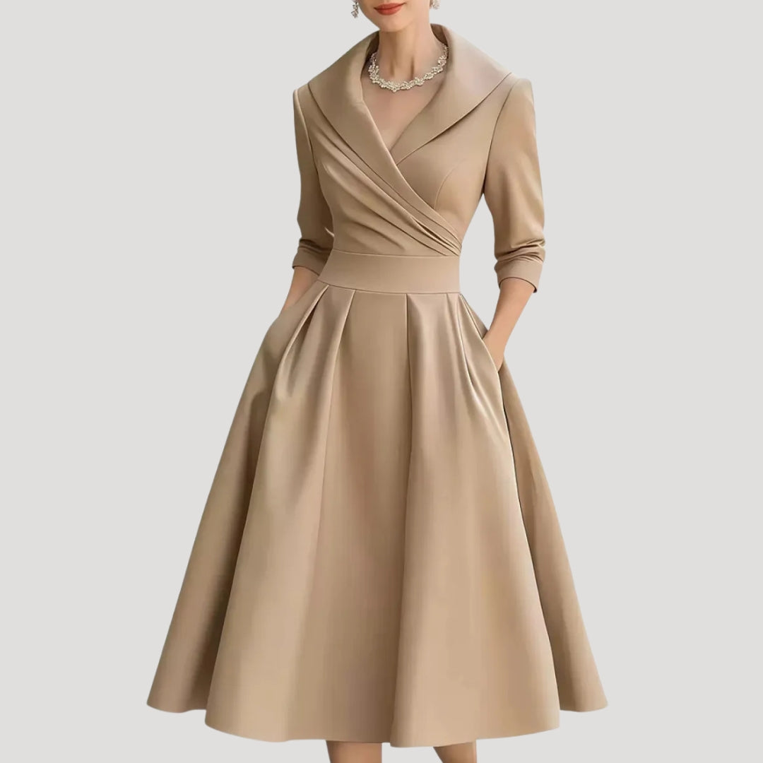 Women’s long sleeve midi formal party dress