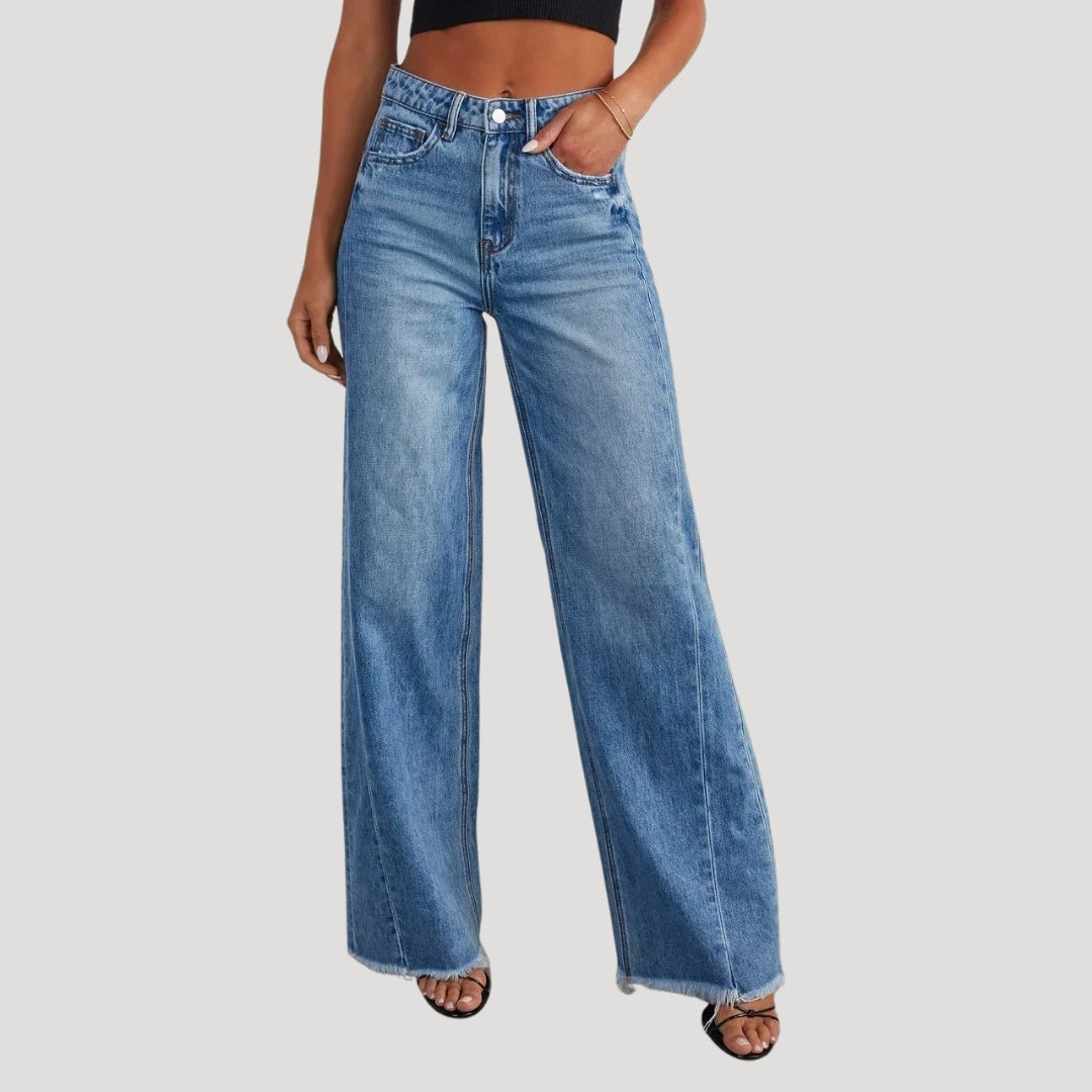 High-rise wide-leg jeans