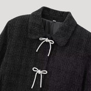 Women tweed bow detail jacket