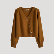 Women’s chunky knit v neck button up cardigan