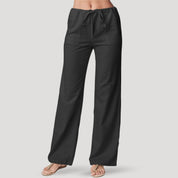 Wide-leg drawstring lounge trousers