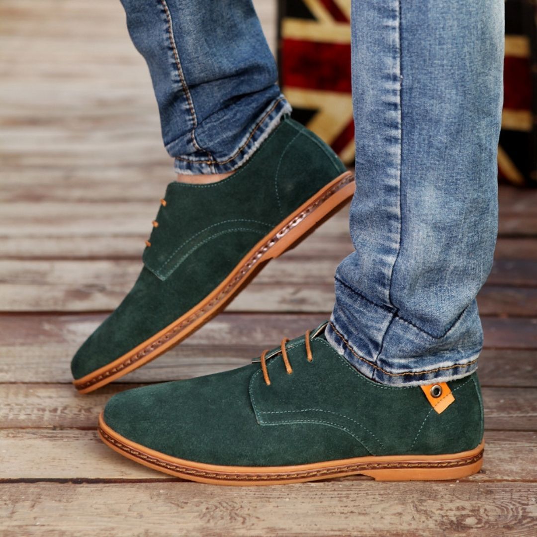 Men’s smart suede lace up derby shoes