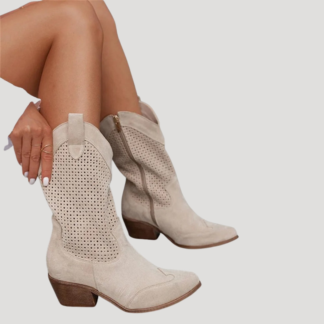 Women’s knee high western cowboy heeled boots