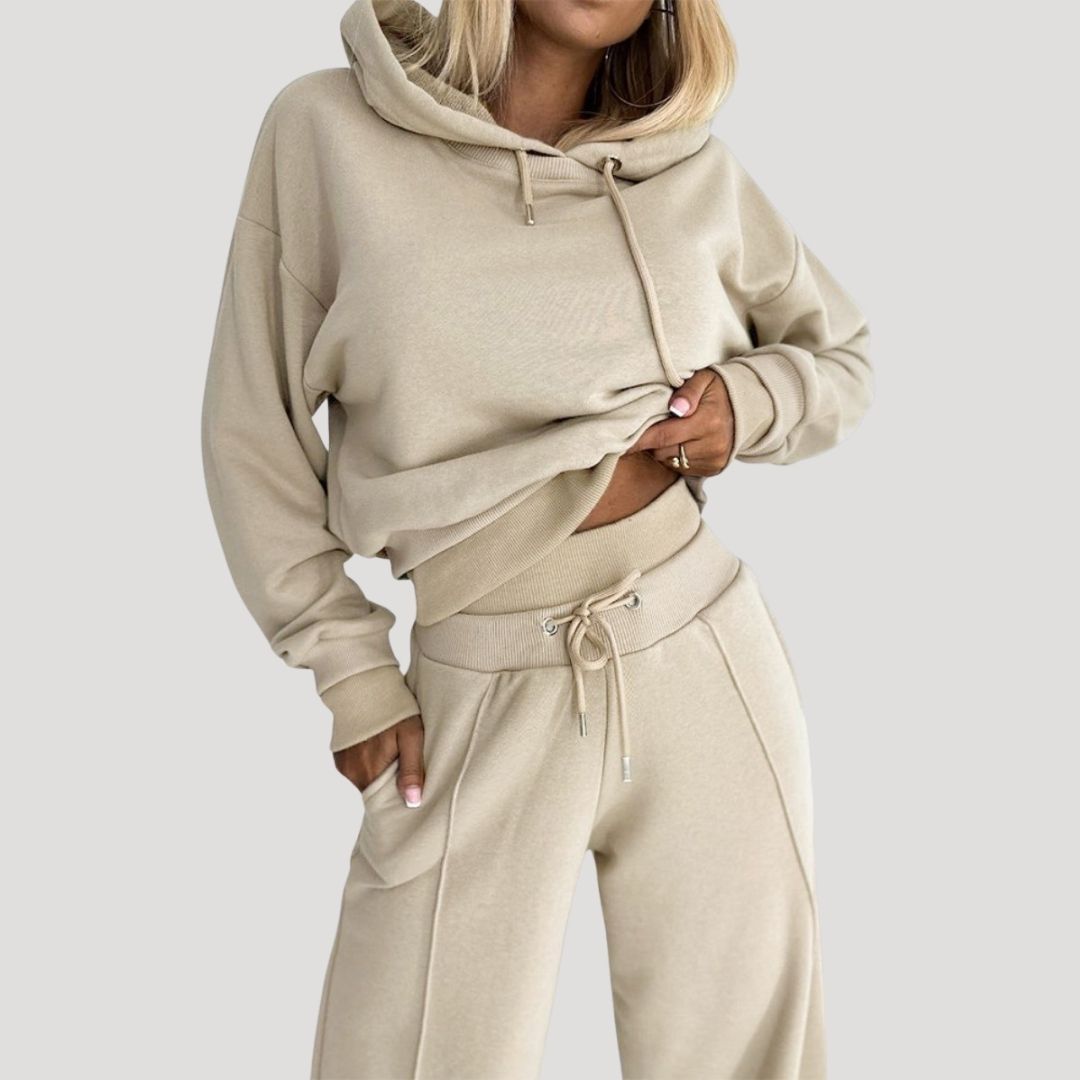 Women’s fleece lined oversized hoodie and jogger set