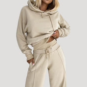 Women’s fleece lined oversized hoodie and jogger set