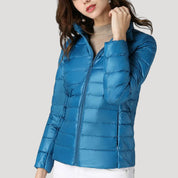 Women’s lightweight quilted zip padded puffer jacket