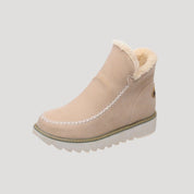 Women’s waterproof fur lined suede winter ankle boots