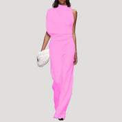 Women’s wide leg one shoulder wedding guest jumpsuit