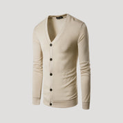 Men’s lightweight v neck button knit cardigan