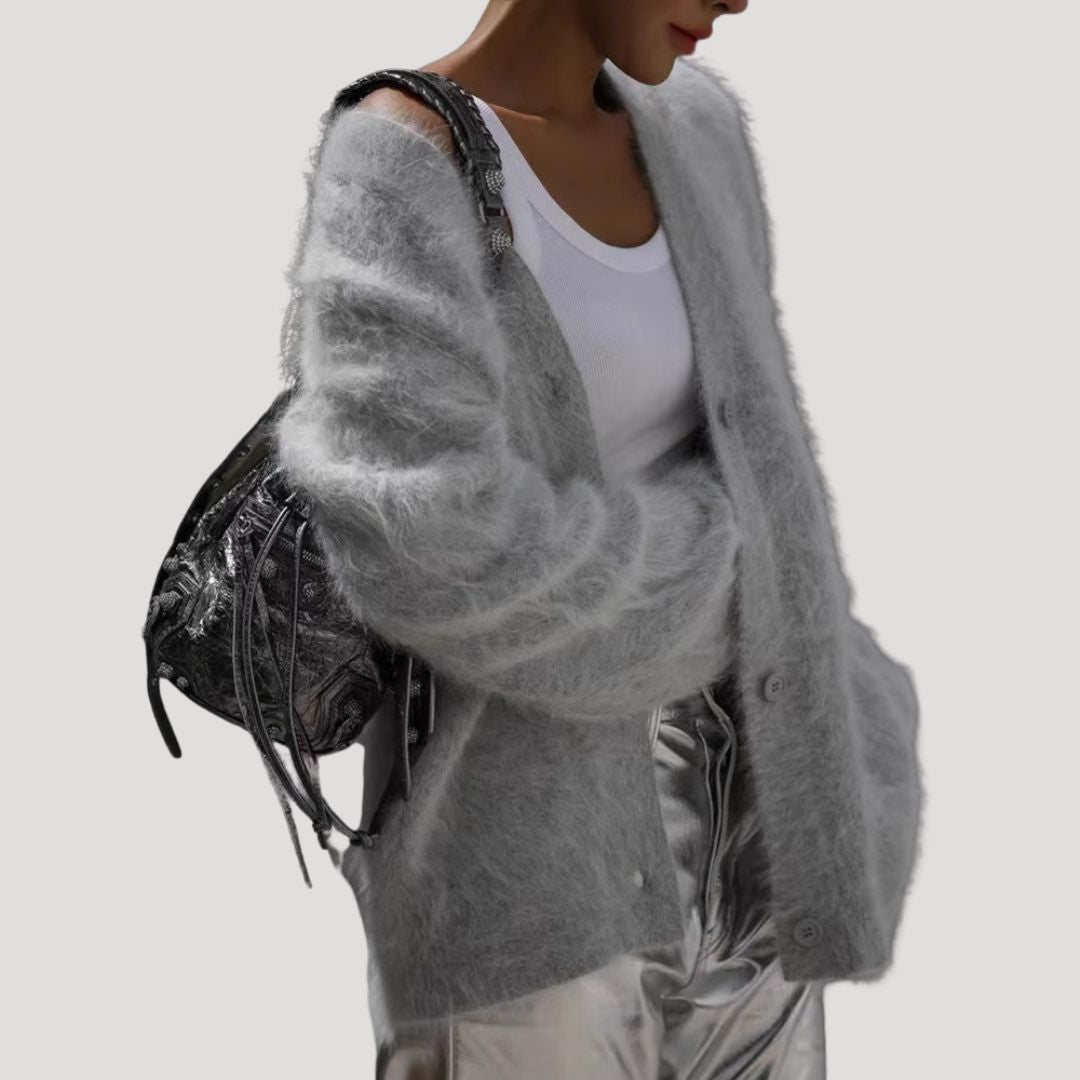 Women’s spring v neck cardigan sweater knitted