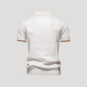 Men's summer knitted short sleeve polo shirt