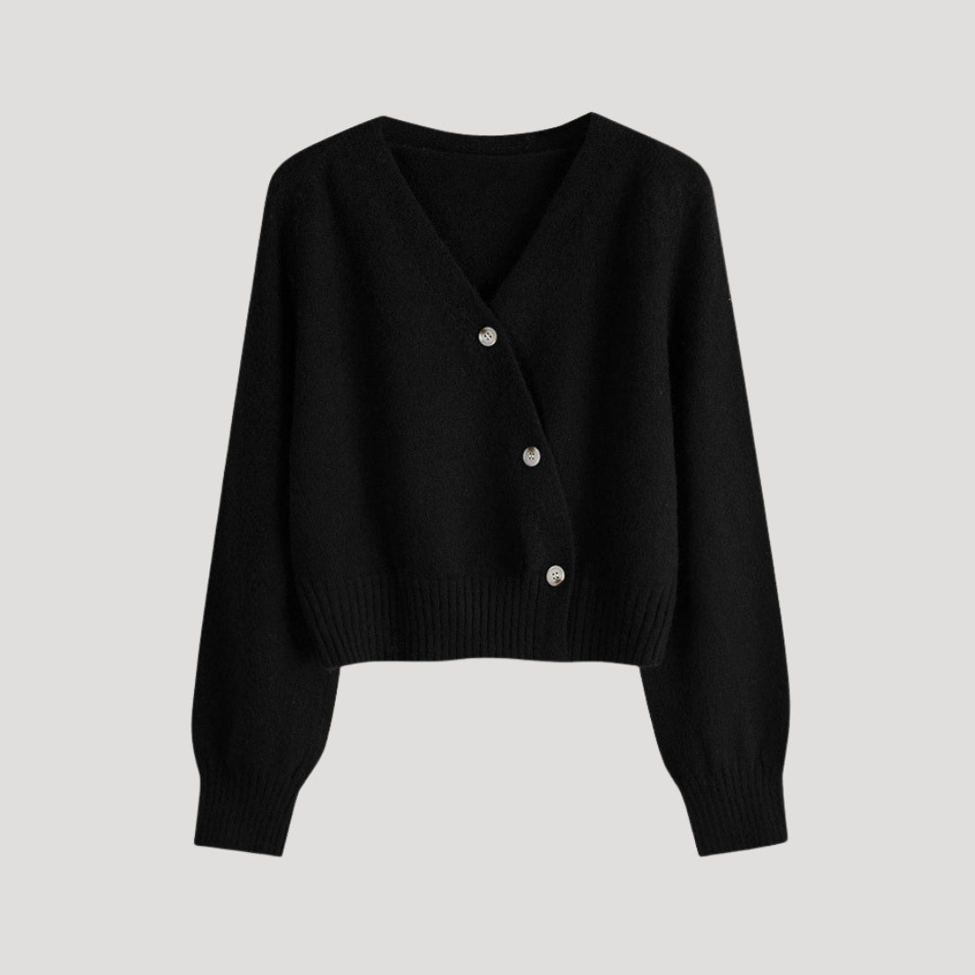 Women’s chunky knit v neck button up cardigan