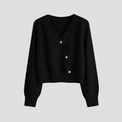 Women’s chunky knit v neck button up cardigan