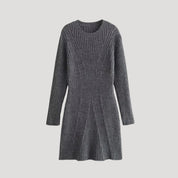 Ribbed knit sweater dress