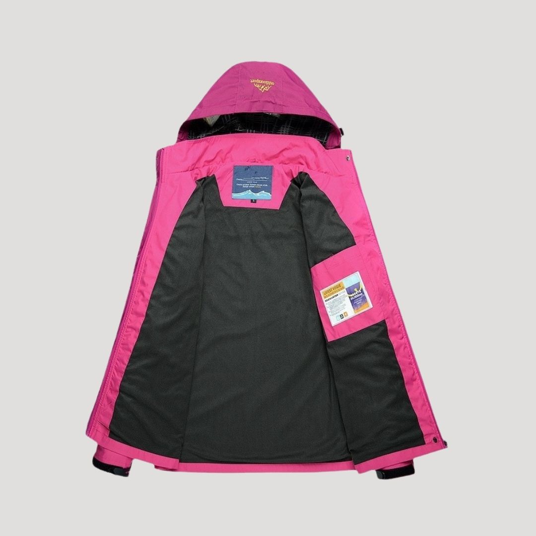 Women waterproof ski winter jacket with hood