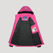 Women waterproof ski winter jacket with hood