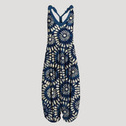 Women’s wide leg printed harem jumpsuit
