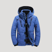 Men waterproof hooded puffer jacket