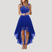 Women’s lace high low chiffon midi dress