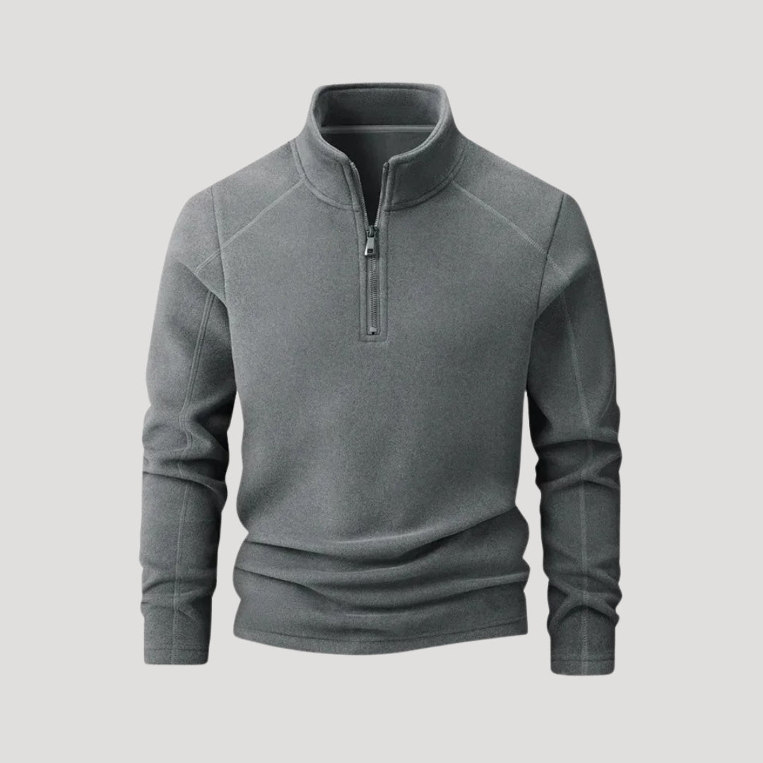 Men’s half zip fleece jumper – winter pullover sweater