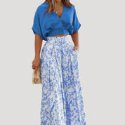 Women’s wide leg co ord set – summer holiday outfit