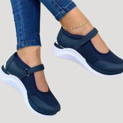 Women’s mesh strap slip on walking trainers