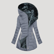 Winter hooded puffer coat