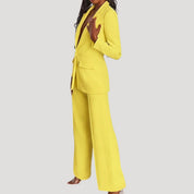 Women's blazer and trousers set wide leg suit co ord