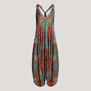 Women’s wide leg printed harem jumpsuit