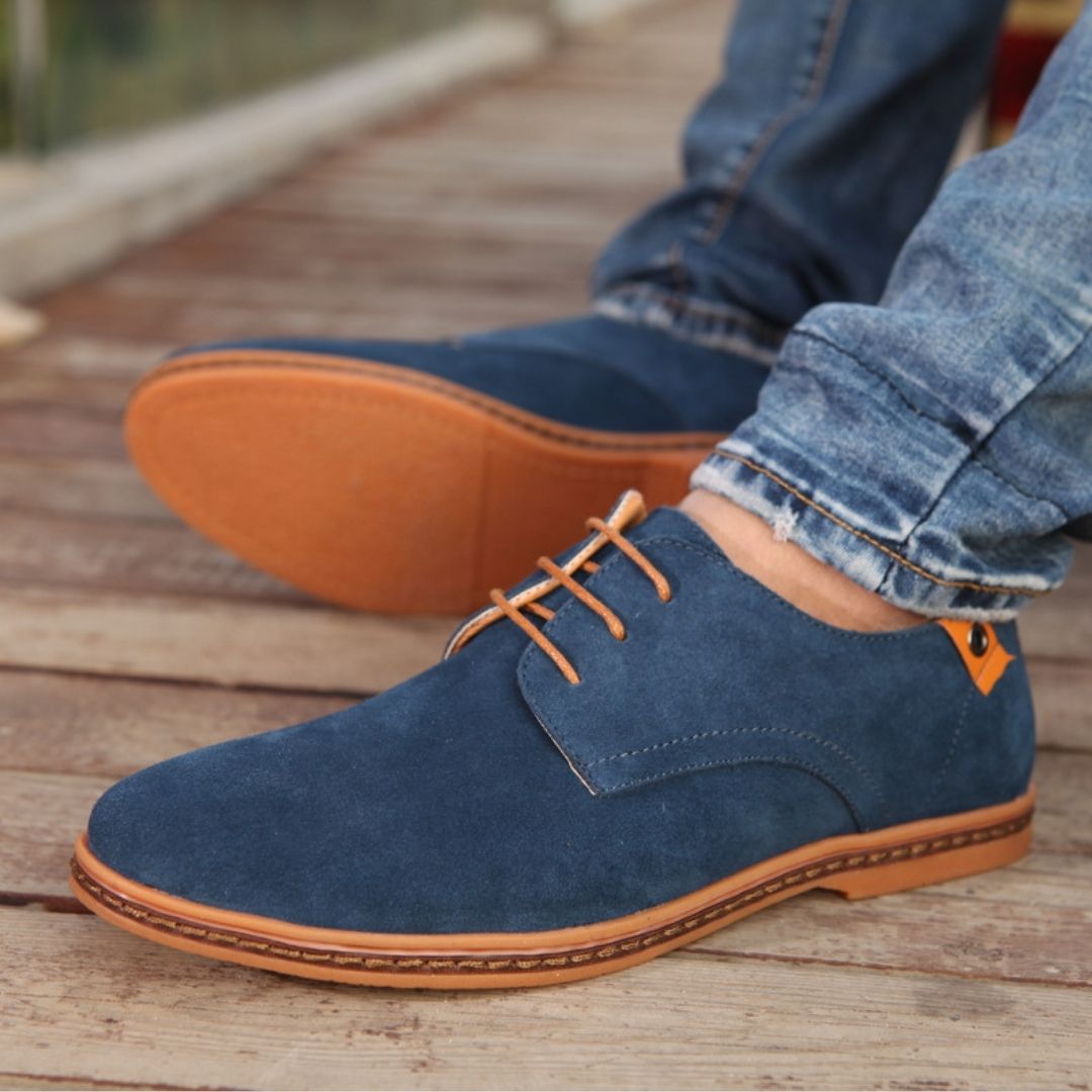 Men’s smart suede lace up derby shoes