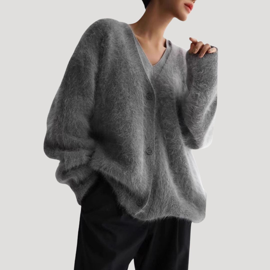 Women’s spring v neck cardigan sweater knitted