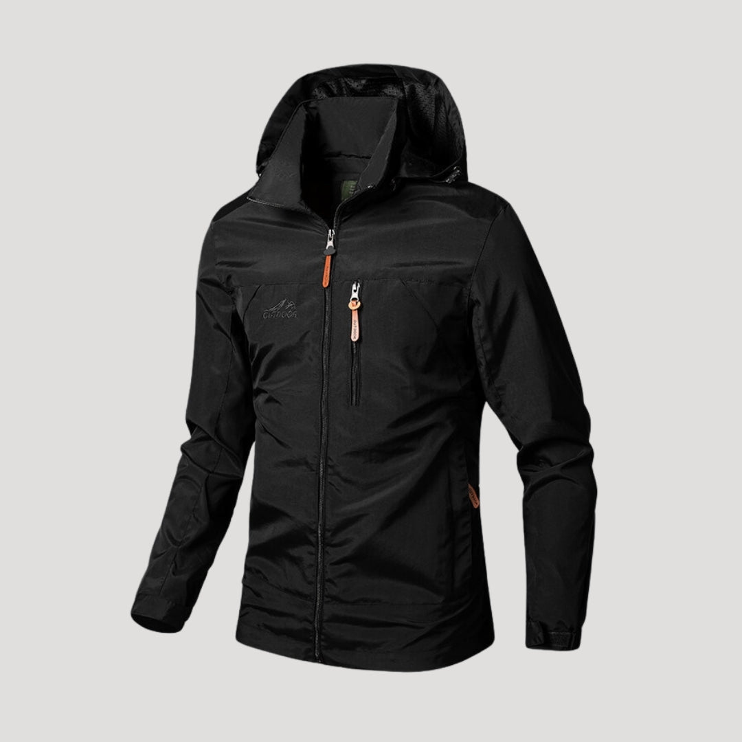 Men’s waterproof windbreaker rain jacket with hood