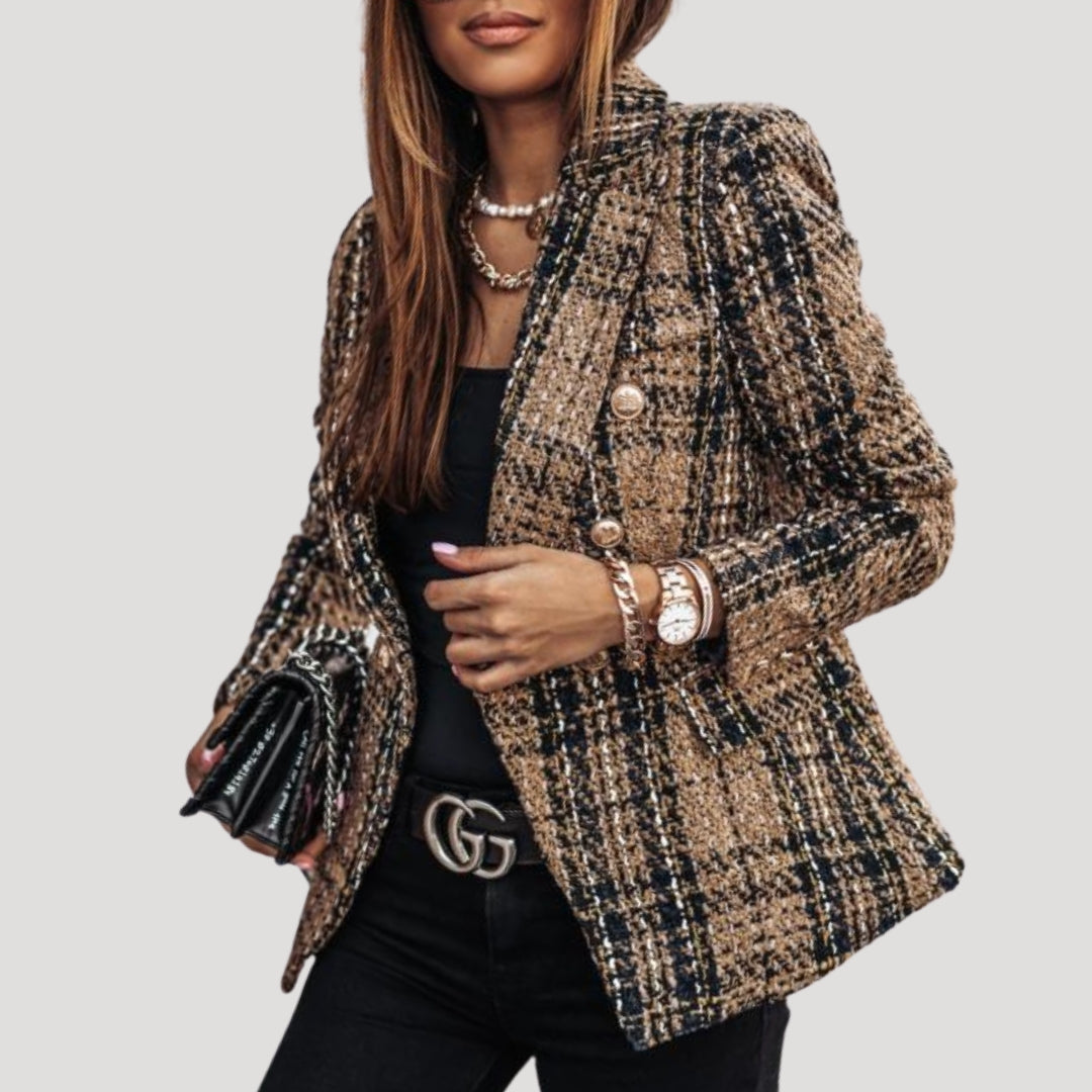 Women’s tailored longline fitted blazer jacket