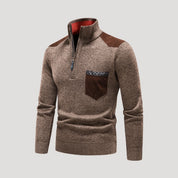 Men’s quarter zip jumper knitted half zip pullover