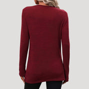Long sleeve knotted hem tunic