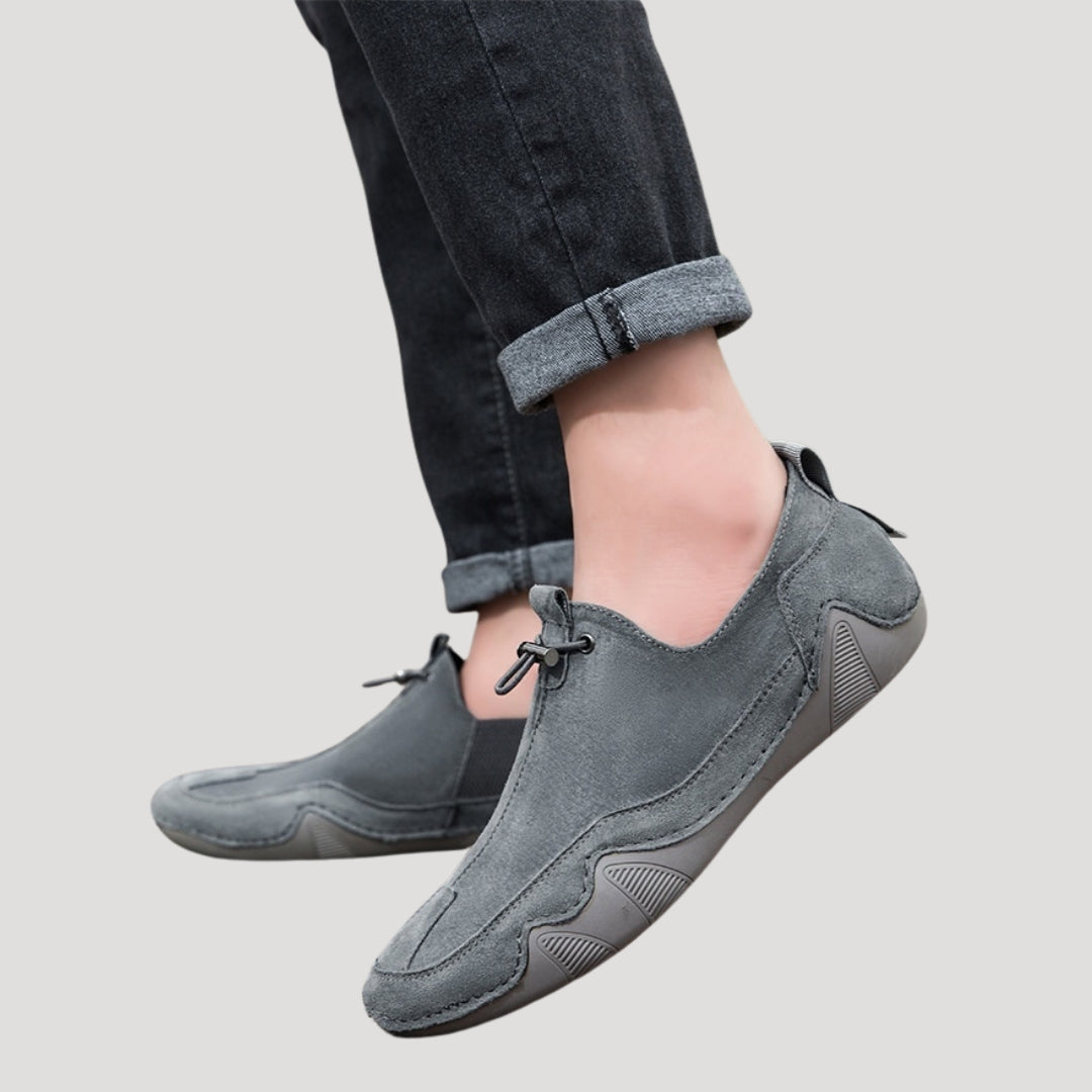 Men’s suede slip on driving loafers casual shoes