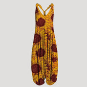 Women’s wide leg printed harem jumpsuit