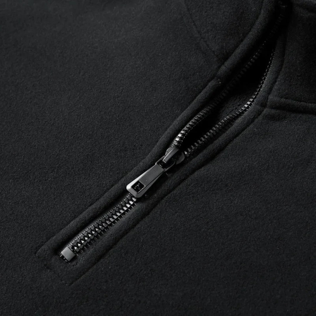 Men’s half zip fleece jumper – winter pullover sweater