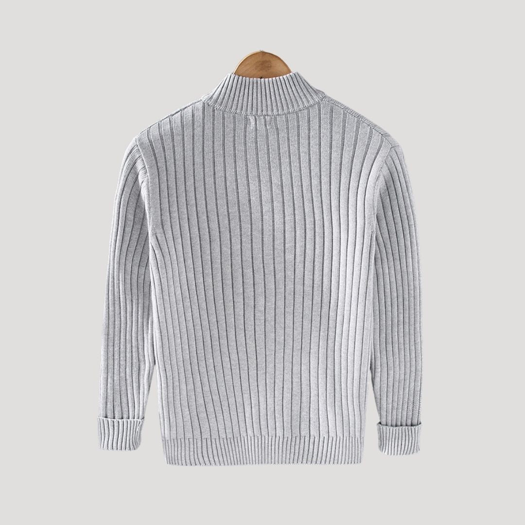 Men’s chunky knit winter zip up cardigan jacket