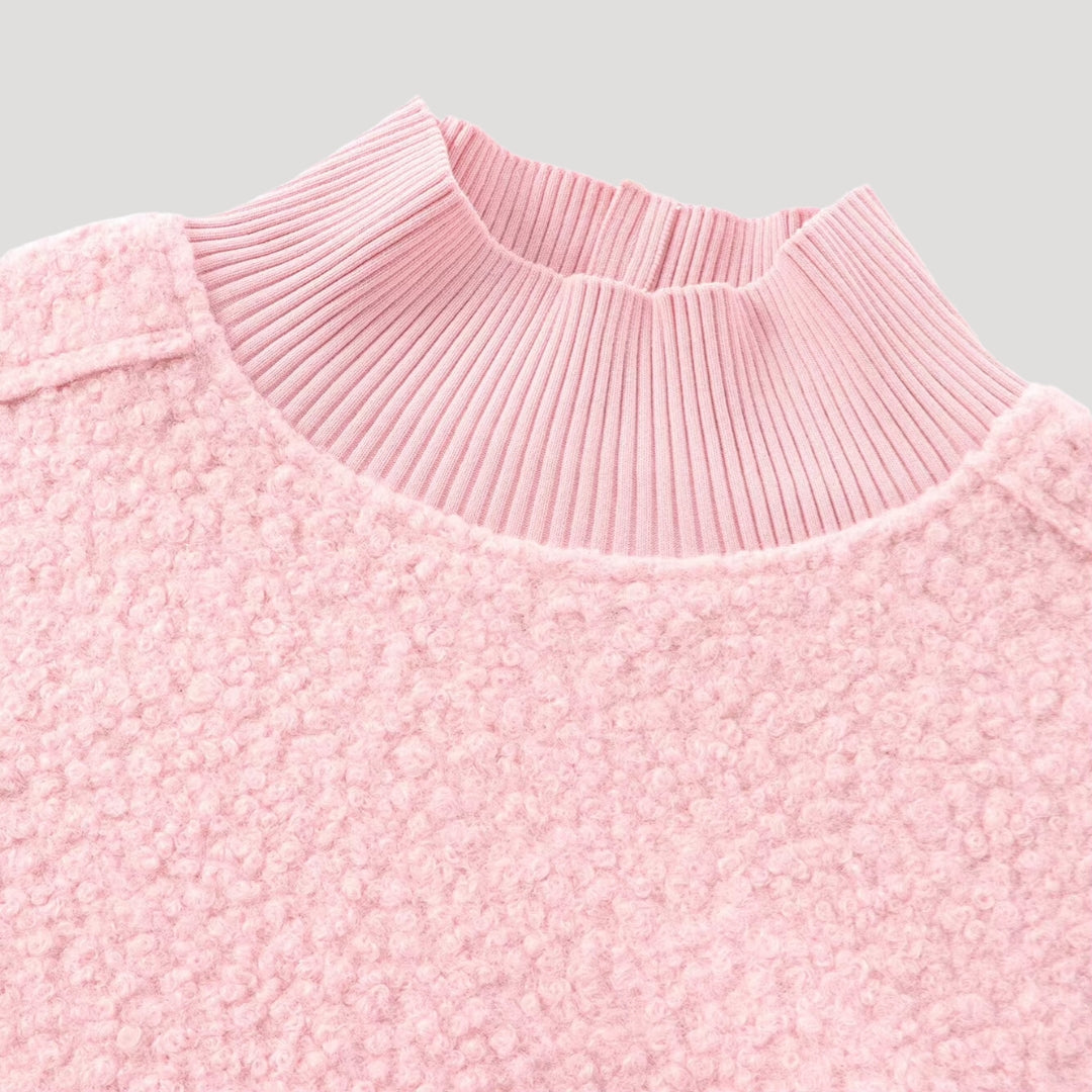 Women textured high-neck sweater